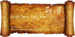 Számel Gábor névjegykártya