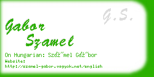 gabor szamel business card